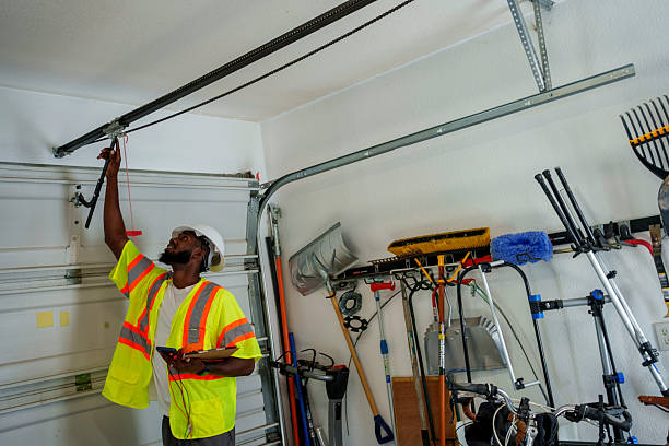 Professional Garage Door Roller Replacement technician working in Edna, TX